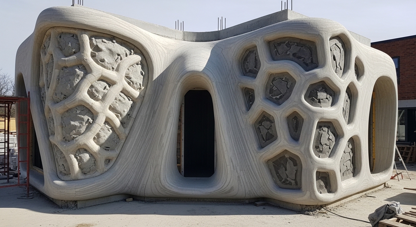 Geometría compleja realizada con encofrado Xulark